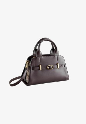 Next, CHECK HAND HELD BAG - Håndtasker - chocolate brown