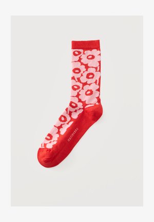 Marimekko, LINJAUS UNIKKO UNISEX - Чорапи - red/light pink