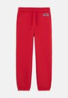 KIDS RELAXED GAP LOGO JOGGERS - Tracksuit bottoms - modern red