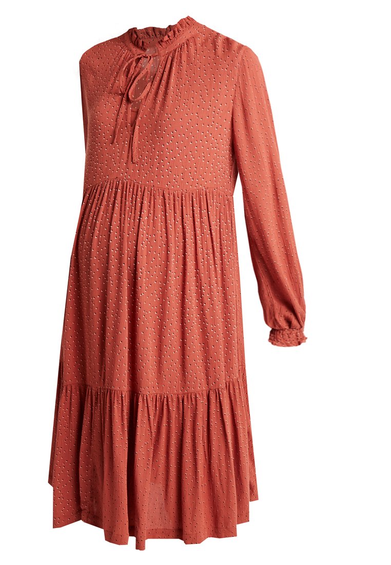 Queen Mum Jurk metallic-rood