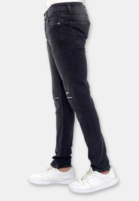 Local Fanatic VERFSPATTEN -DC- ZWART - DC-040 - Slim fit jeans - zwart