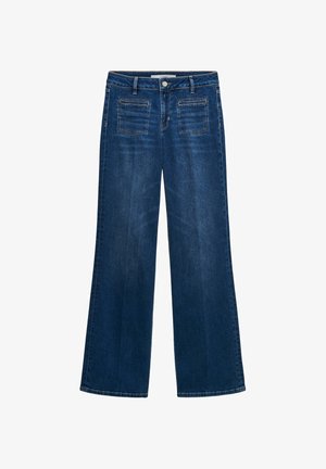 someday., WIDE LEG SOFT STRUCTURE - Flared Jeans - dark blue