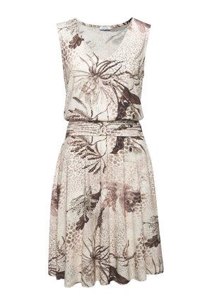 LASCANA, LASCANA JERSEYKLEID - Jersey dress - taupe bedruckt