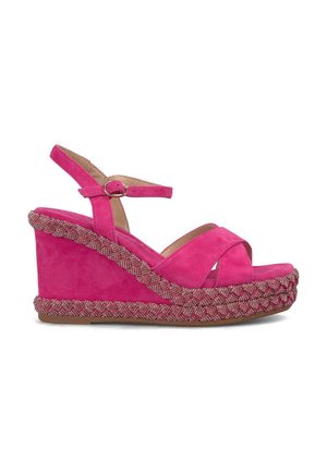 Sandali con tacco - fucsia jaspeado