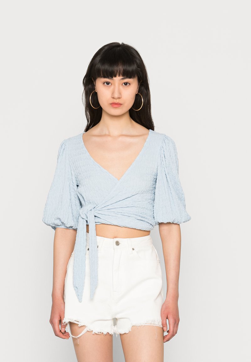Monki Blusa - blue dusty light