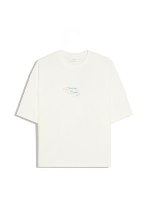 Bershka, SHORT SLEEVE BOXY - PRINT T-SHIRT - T-shirt con stampa - white