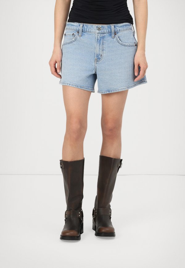 Mid Rise A-Line Short - Denim shorts - light baby