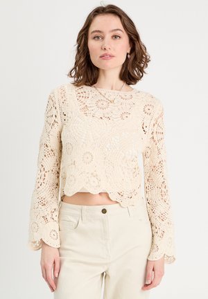 Cache Cache LOCHMUSTER -EFFEKT - Jumper - ecru