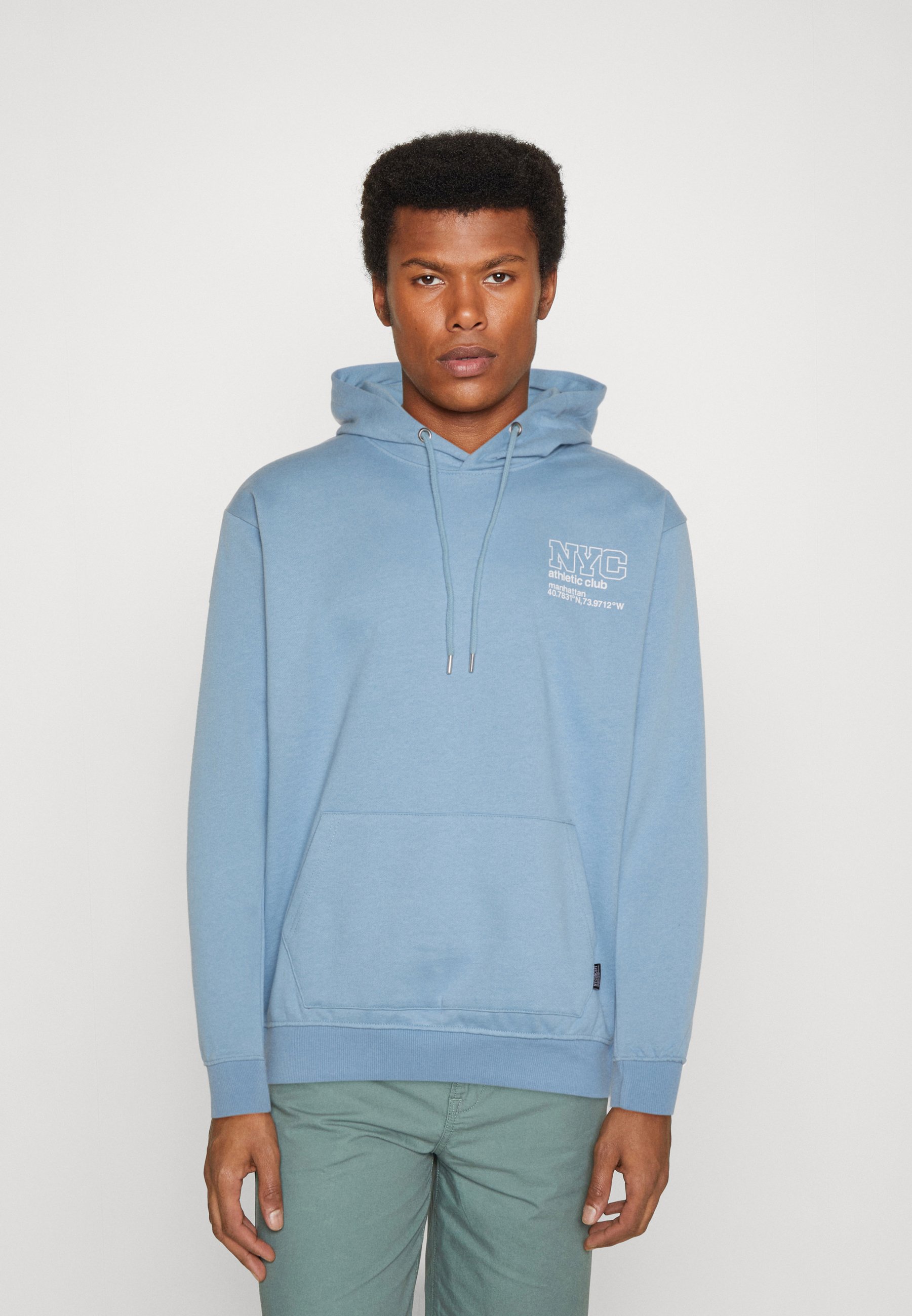 NY CONCEPT NOT INTERESTED HOOD UNISEX - Hoodie - pale blue/blue - Zalando .co.uk