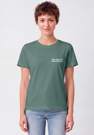 watapparel, DAS LEBEN IST KEIN PONYHOF - T-shirt print - green bay