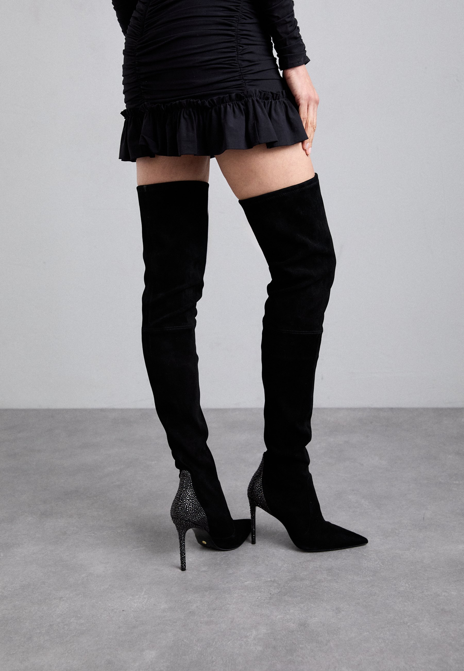Stuart Weitzman High Heel Stiefel - black/graphite/schwarz 