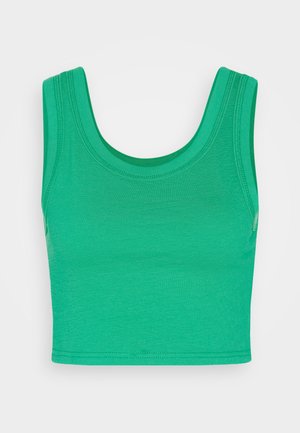 Marc O'Polo DENIM SLEEVELESS ROUNDNECK SLIM FI CROPPED - Top - amazon green