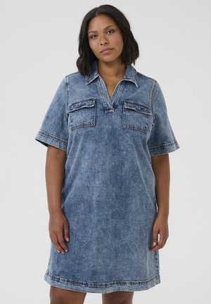 ELONA - Denim dress - washed medium blue denim