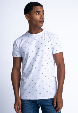 T-shirt med print - bright white