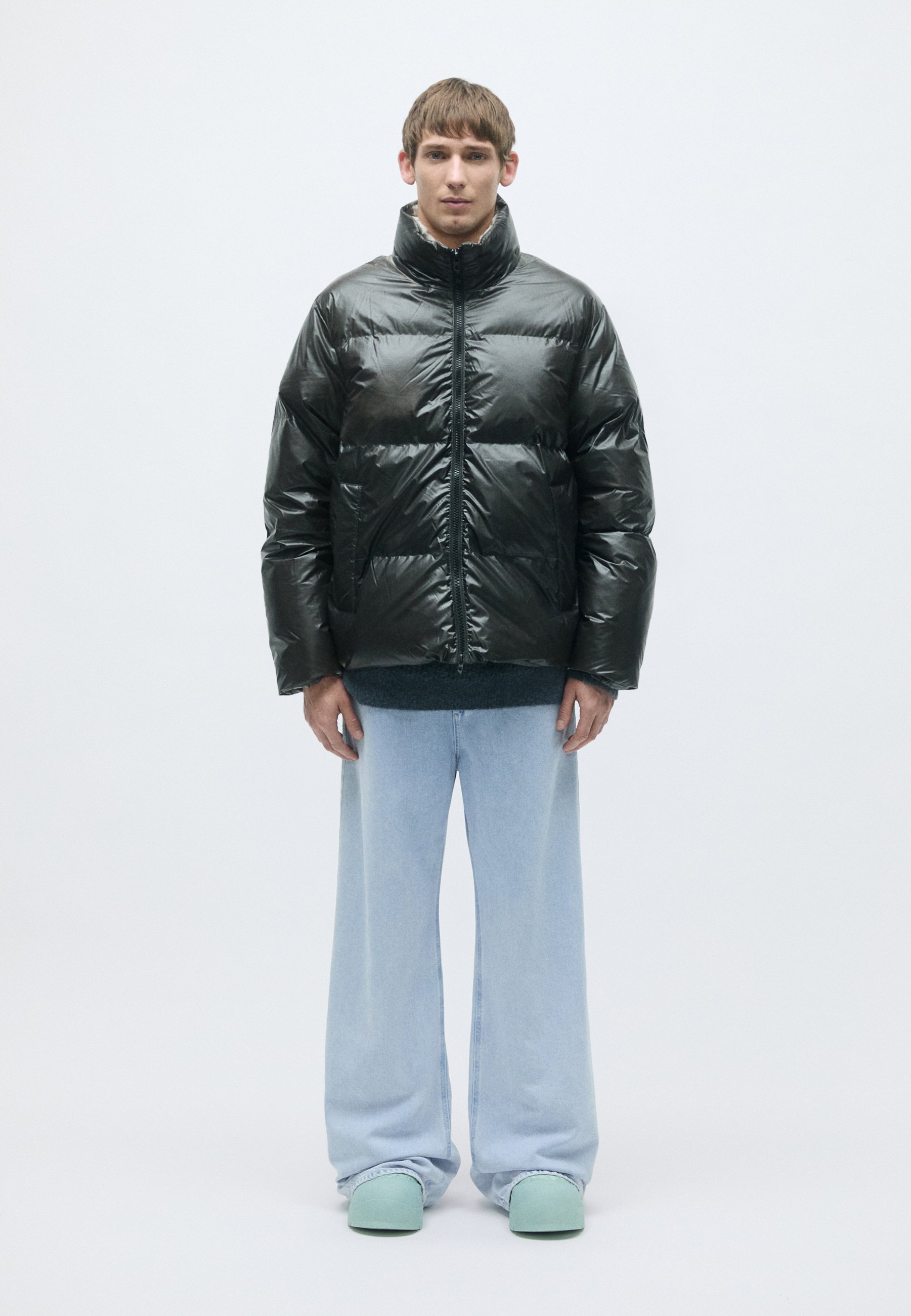 Diesel W-RAVEEL-ZA UNISEX - Down jacket - fudgesickle/dark grey 