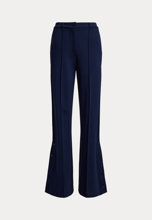 Lauren Ralph Lauren, BUTTON-TRIM PONTE WIDE-LEG PANT - Wide leg - refined navy
