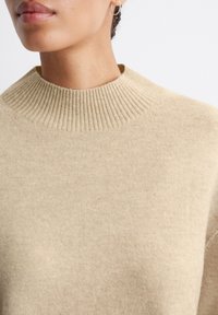 Marc O'Polo DENIM MOCK NECK - Pulover - medium beige melange