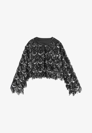 Next SEQUIN FRINGE - Ljetna jakna - black silver