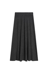 LONG FLARED - Maxi skirt - grey