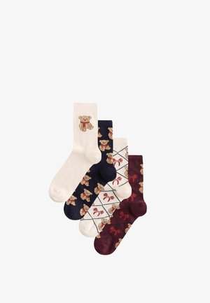 Next, ANKLE SOCKS 4 PACK . - Socken - teddy bear argyle