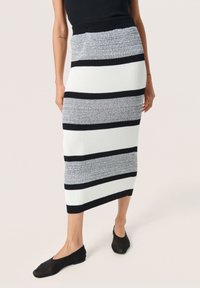 Soaked in Luxury - Pencil skirt - black white and melange Miniaturebillede 1