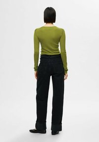 Selected Femme LANGARM - Strickpullover - cardamom seed