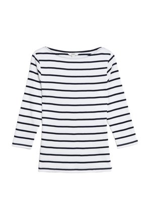 Marks & Spencer STRIPED SLASH NECK - Langarmshirt - white mix