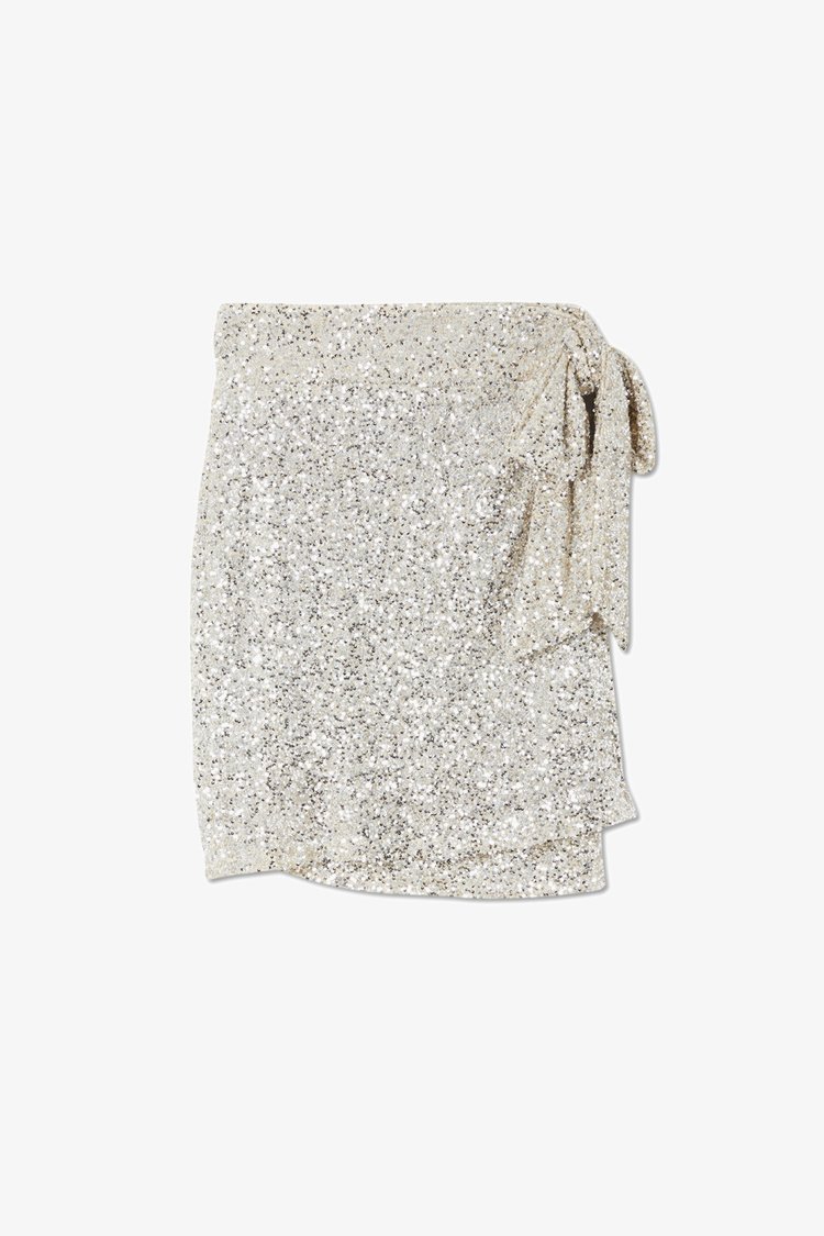 never fully dressed sequin mini skirt NEVER FULLY DRESSED Mini Jaspre Skirt - Silver