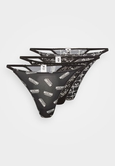 Moschino Underwear PERIZOMA 3 PACK - Tanga - black fantasy