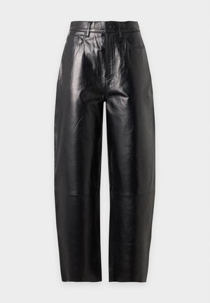 sandro, Pantalon en cuir - noir