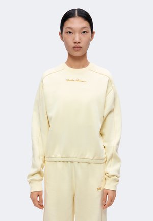 Under Armour, RIVAL SHIMMER CREW - Тренировъчно яке - winter white/metallic gold-coloured