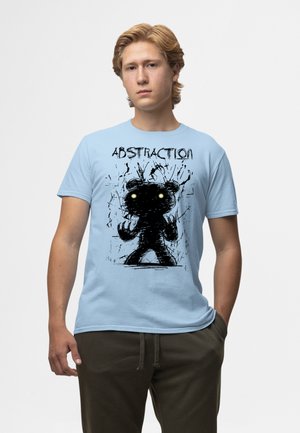 Henry Tiger, GLOOMY BEAR THE NAUGHTY GRIZZLY SHADOW ABSTRACTION HALLOWEEN, jasnoniebieski