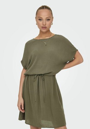 NORMAL GESCHNITTEN RUNDHALS KURZES  - Hverdagskjole - khaki