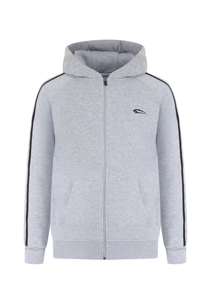 Smilodox Sweater met rits grijs gemêleerd