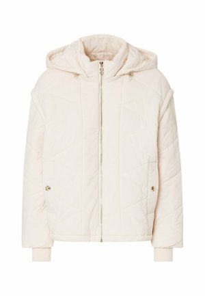 LIU JO, LIU JO QUILTED JACKET WITH HOOD - Veste d'hiver - off-white