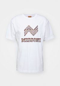 WITH RASCHEL - T-shirt con stampa - white/orange tones