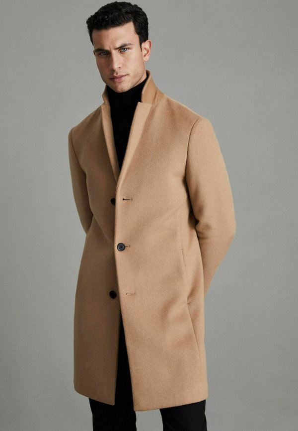 REGULAR FIT GABLE SINGLE BREASTED EPSOM - Klassischer Mantel - camel