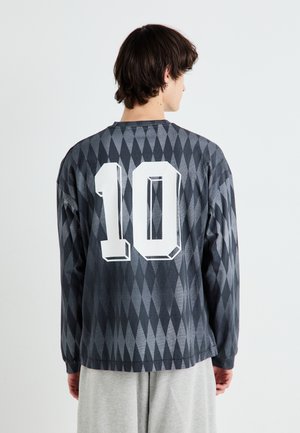 Weekday BRICK GRAPHIC LONG SLEEVE - Long sleeved top - grey dark