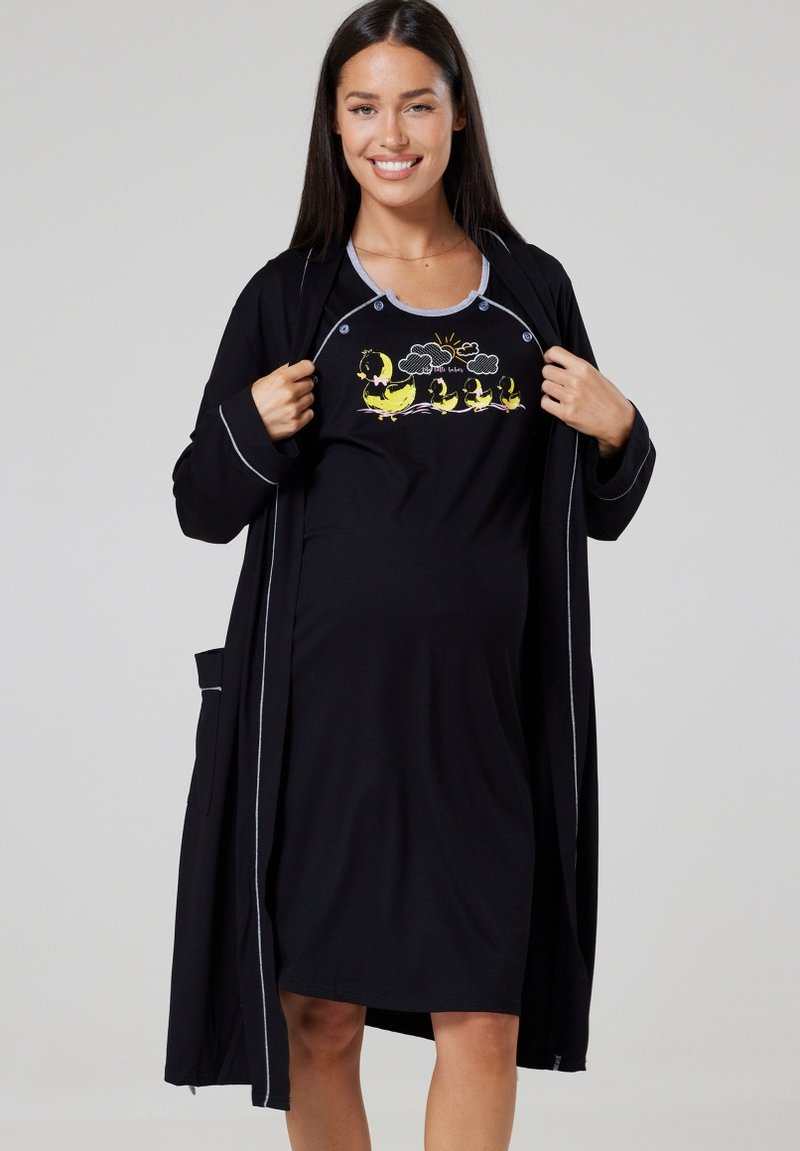 Happy Mama HOSPITAL MATERNITY NURSING SET Pyjama set black