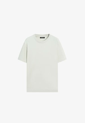 Massimo Dutti, T-shirt basic - mottled light blue