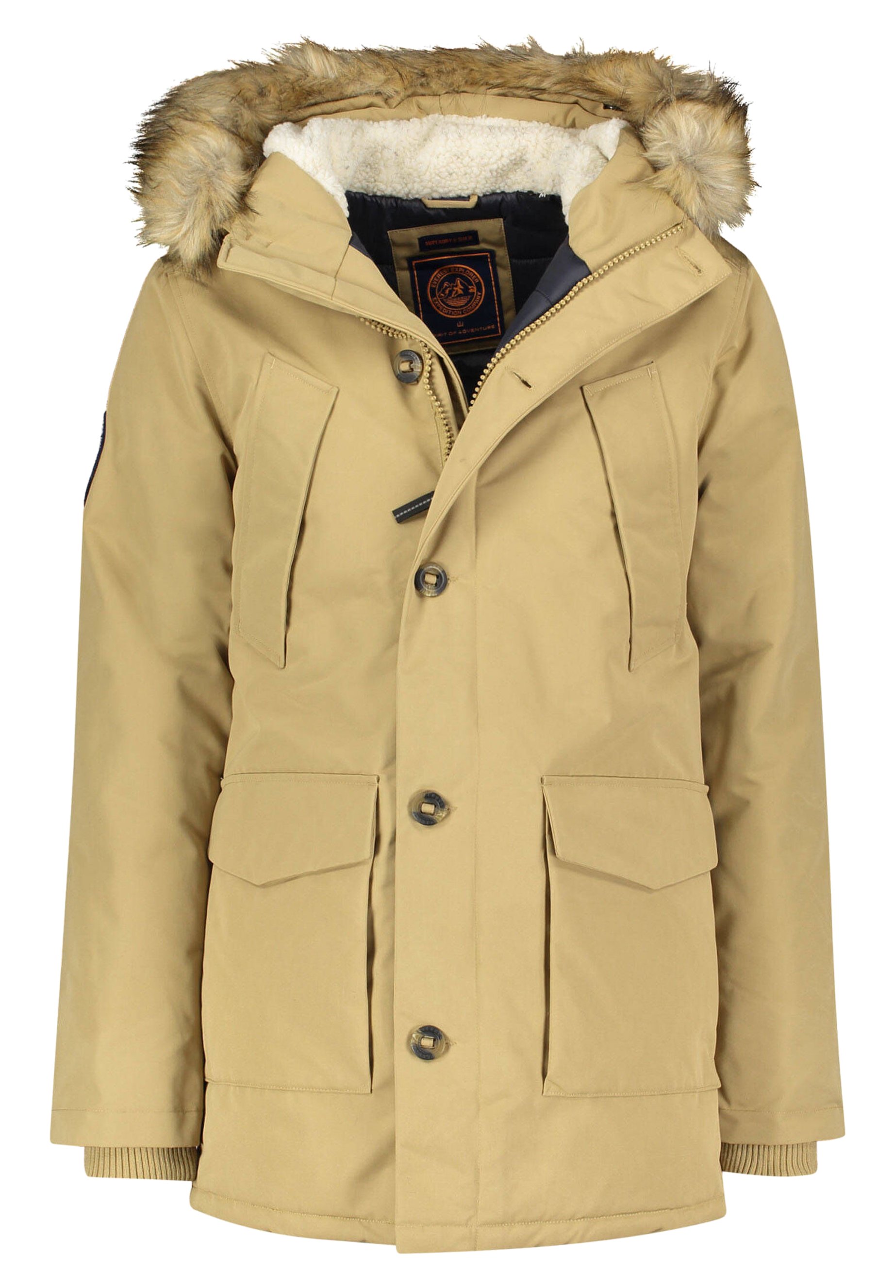 beige winter coat