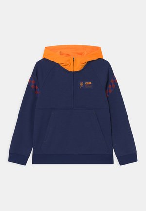 FC BARCELONA TRAVEL HOODIE UNISEX - Klubbklær - blue void/vivid orange