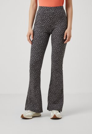 ONLY ONLLIVE LOVE FLARED  - Hlače - black/grey