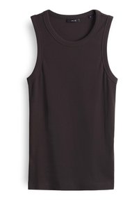 SLIM FIT RIB - Top - midnight brown