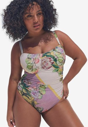 Costume da bagno - lilac cream floral