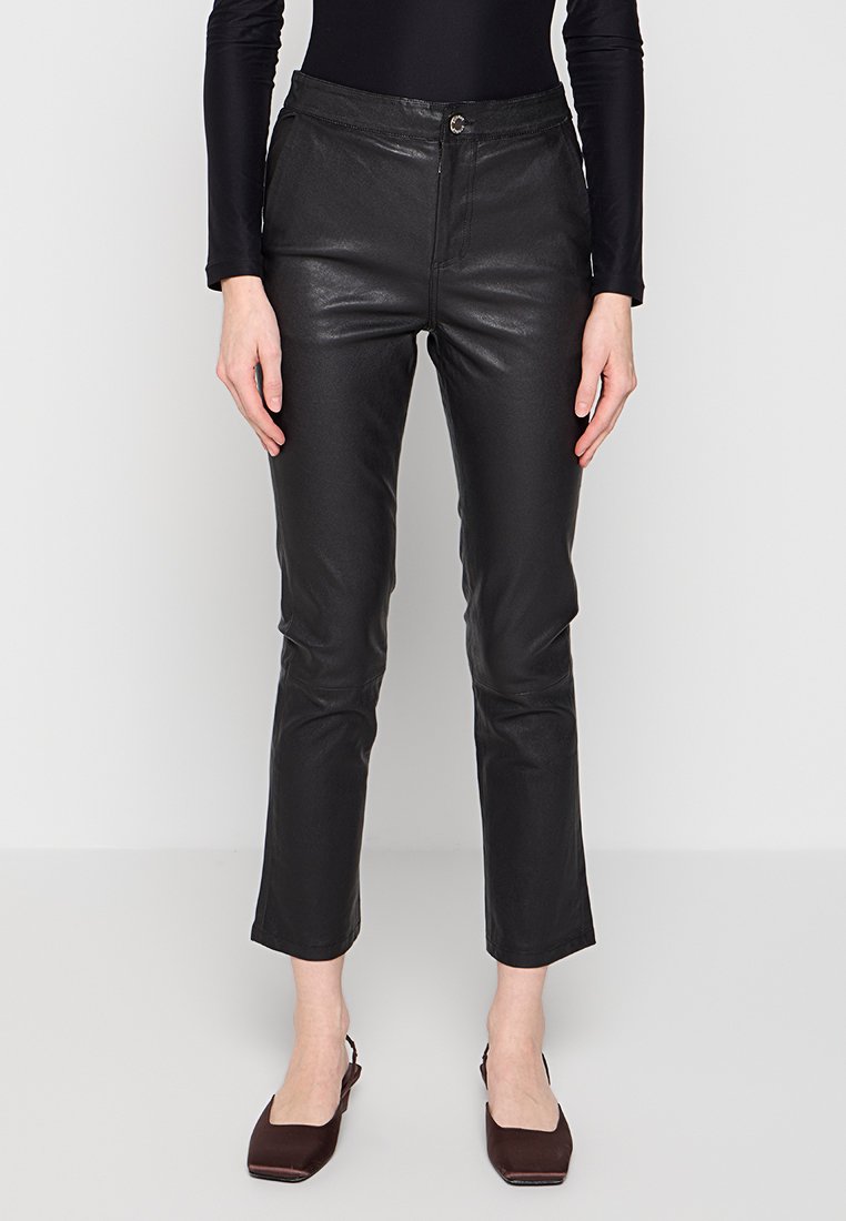 2nd Day Leren broek zwart