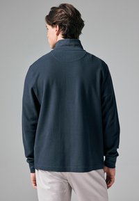 Next TALL FIT TEXTURED ZIP NECK - Džemperis - navy blue marl
