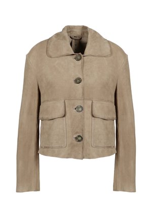 Freaky Nation, FREAKY NATION SHORTJACKET FNSINA - Chaqueta de cuero - light olive
