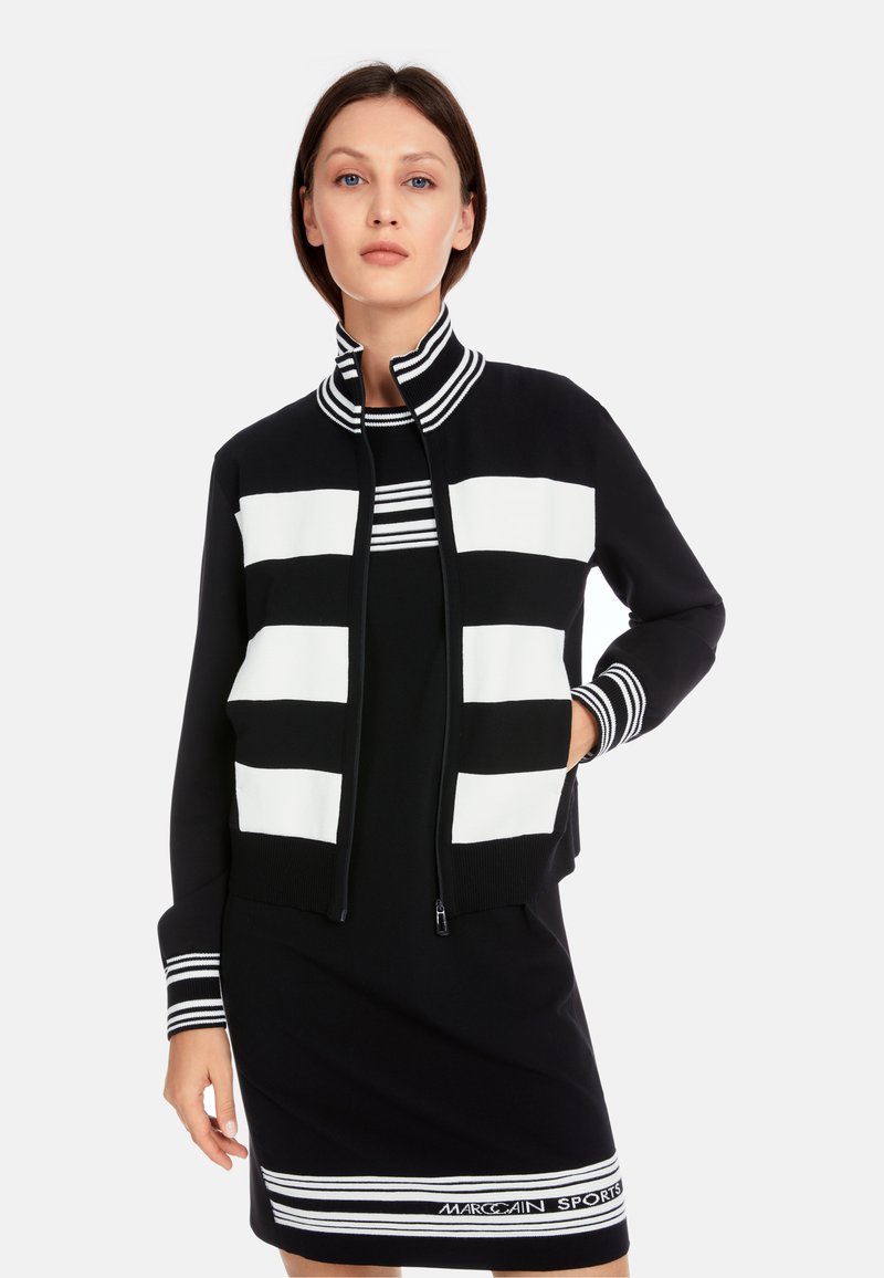 Marc Cain Strickjacke - white and black