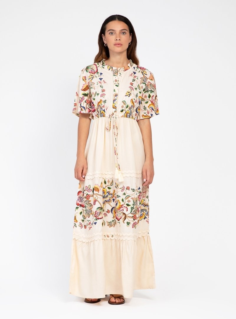 AN'GE OMAEL - Robe longue - mexica ecru